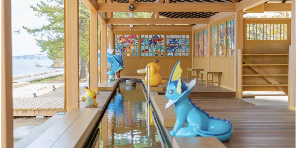 Onsen para pés com Pokemons – Mas é proíbido tocar neles agora