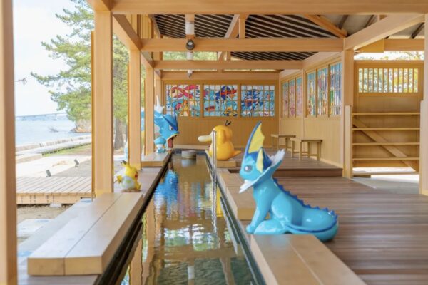 Onsen para pés com Pokemons – Mas é proíbido tocar neles agora